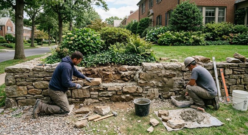 Stone Wall Repair in Clearwater Beach, FL